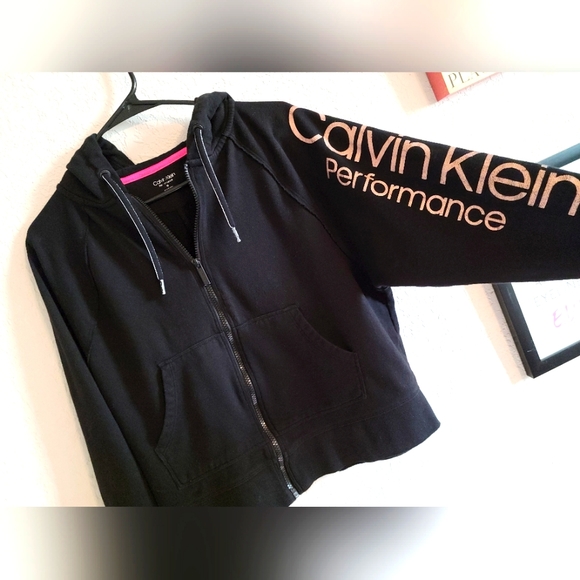 Calvin Klein Performance Women's Black Zipper Hoodie, M - Picture 3 of 4